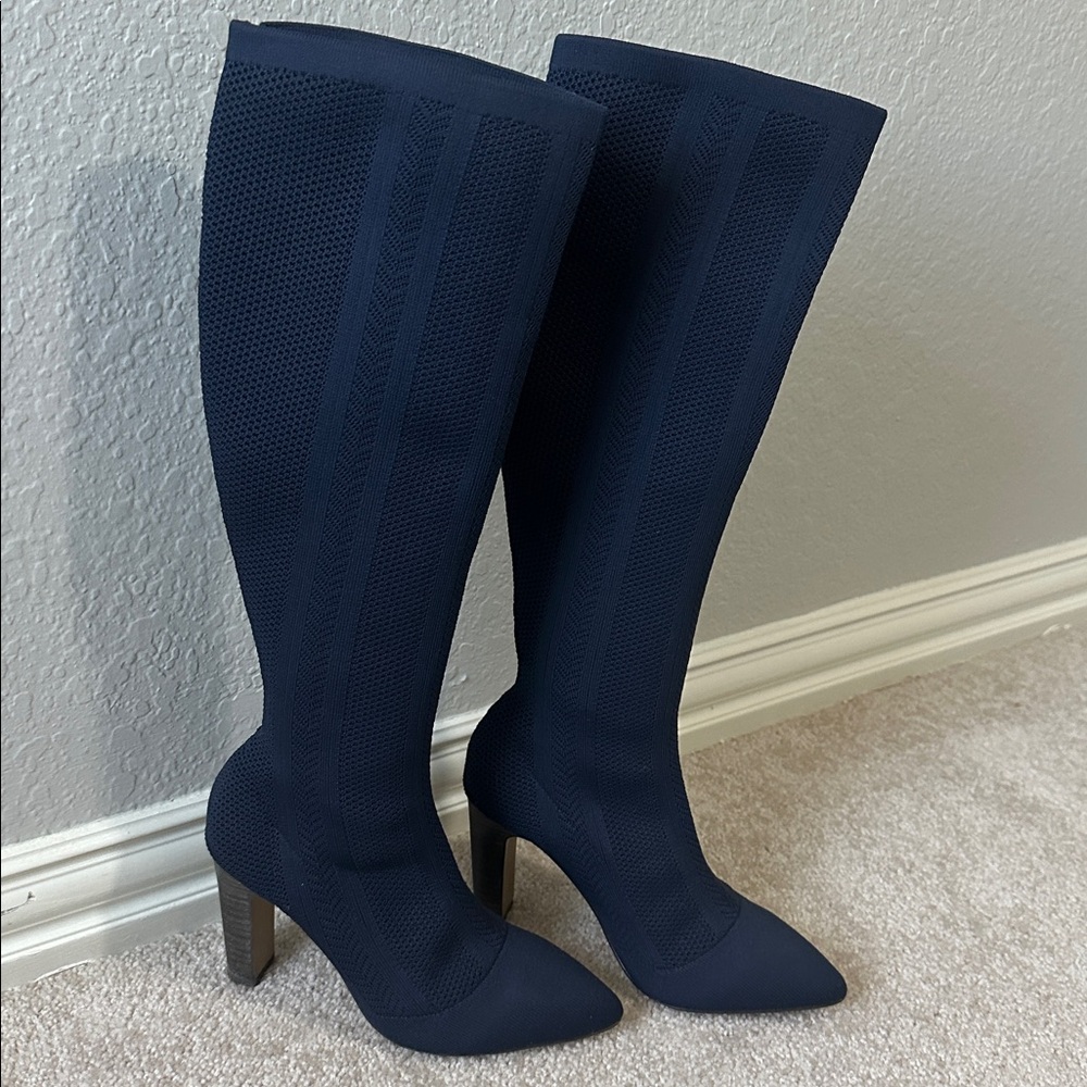 Charles By Charles David Navy Heeled Boots